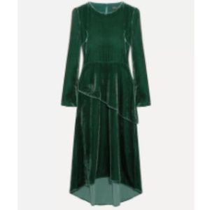 maje green velvet dress